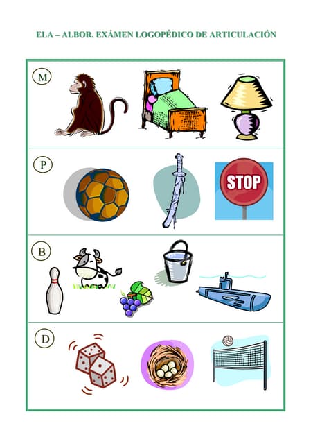 Examen logopedia articulacion