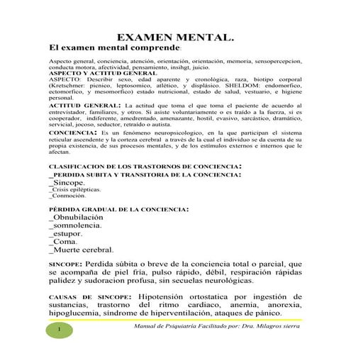 EXAMEN MENTAL