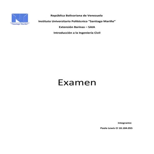 Examen  paola lewis