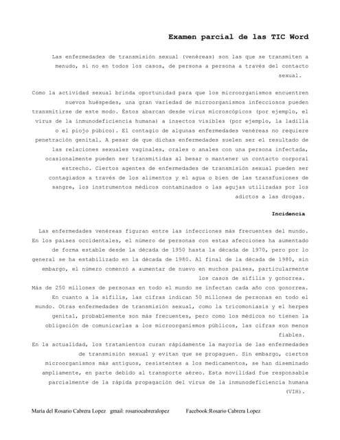 Examen parcial las tic word