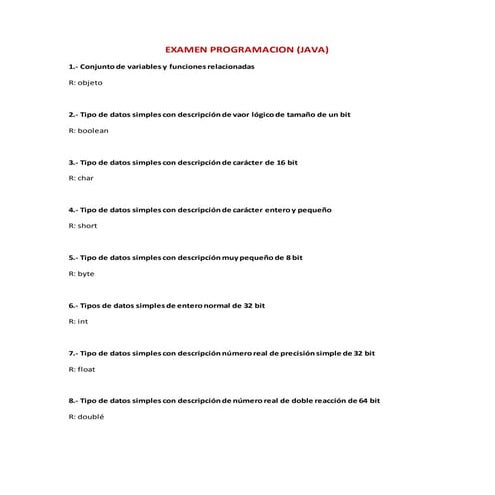 EXAMEN PROGRAMACION