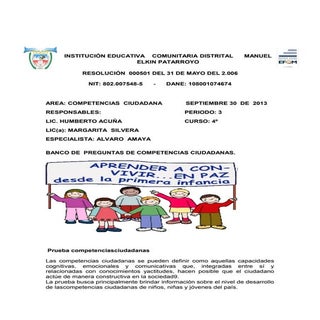 Examen saber  competencia  ciudadan...