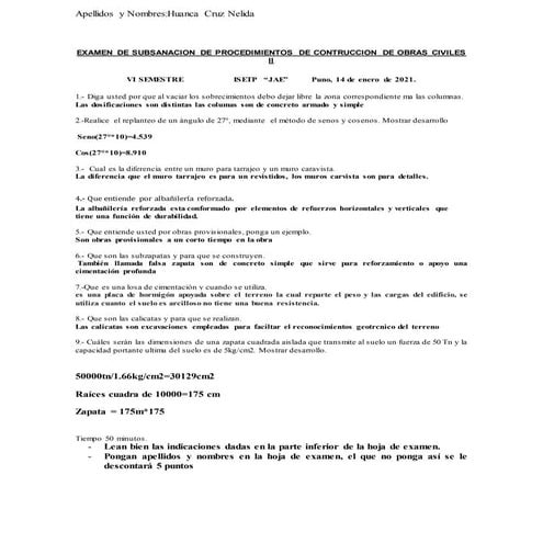 Examen subsanacion contrs. o. civiles ii jae.2020