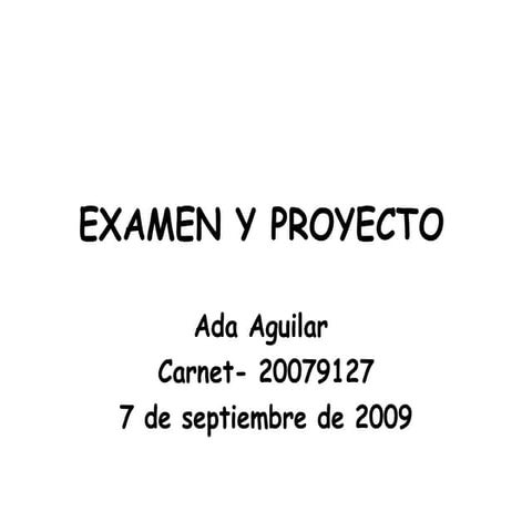 Examen Y Proyecto