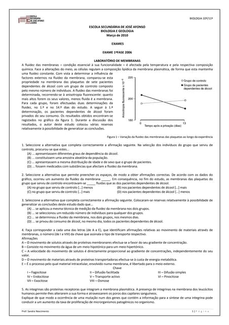 EXERCÍCIOS DE EXAMES