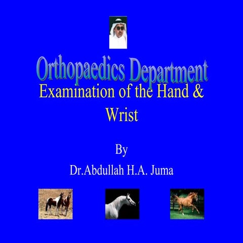 Examination Of The Hand & Wrist