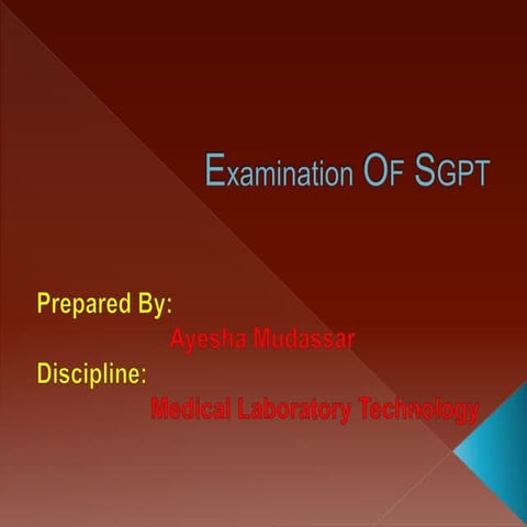 Examination of sgpt