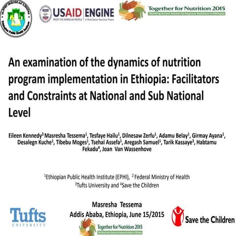 An examination of the dynamics of nutrition program implementation in Ethiopi...