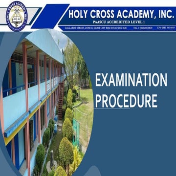 Examination Procedure Zipgrade Final PPT for students viwew