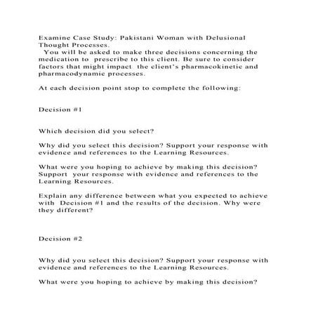 Examine Case Study Pakistani Woman with Delusional Thought Processe.docx