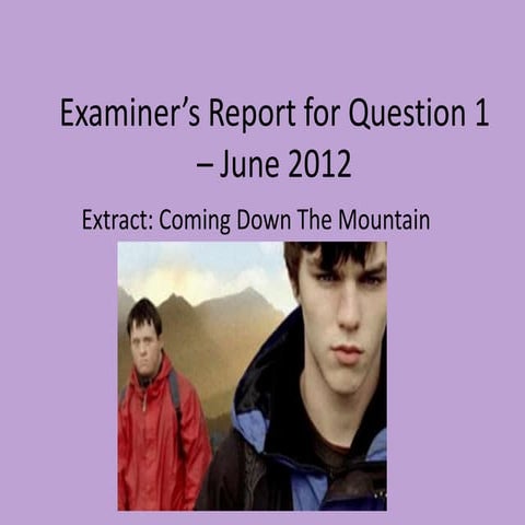 Examiners report june 2012