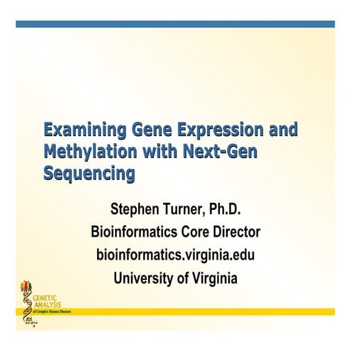 Examining gene expression and methylation with next gen sequencing