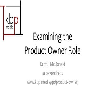 Examining the Product Owner Role