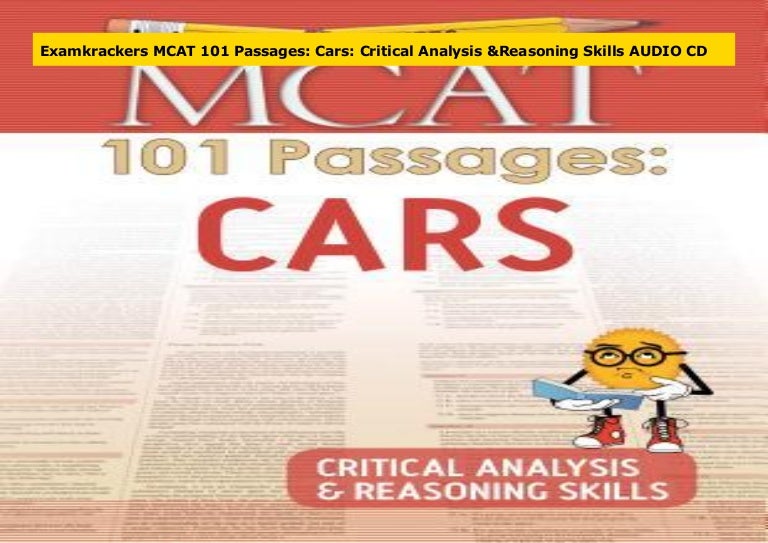 Mcat Cars Practice Pdf Improve MCAT CARS Score Plan for Success in