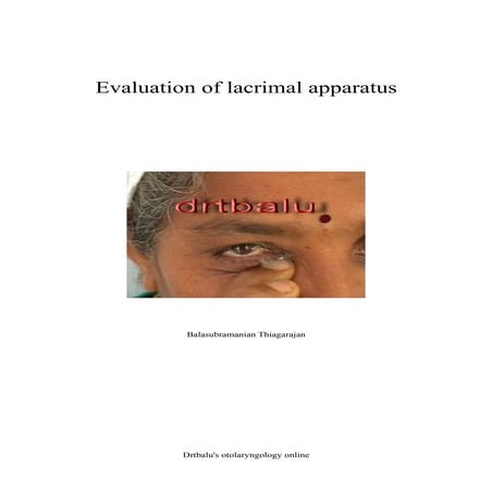 Examination of lacrimal system