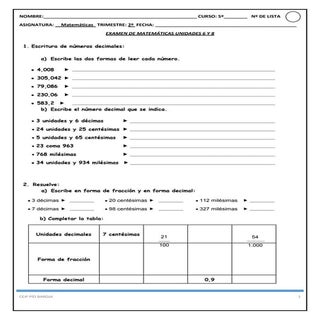 Exam mates unit 6 y 8 (5º)