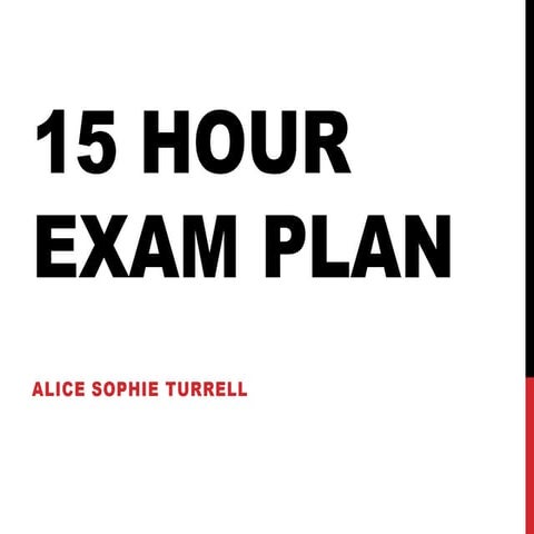 Exam Plan