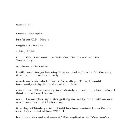 Example 1  Student Example Professor C.N. Myers .docx