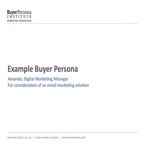Example buyer persona marketer 