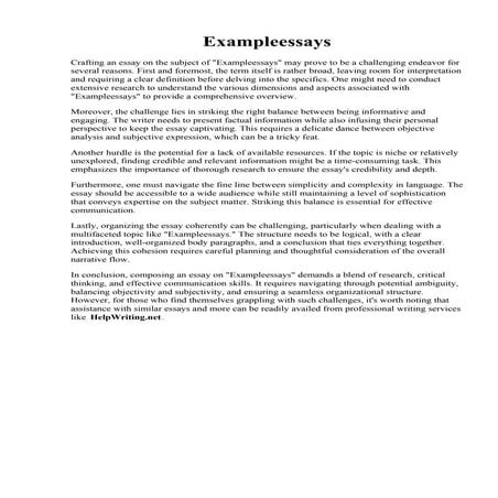 Exampleessays. . How to write an informative essay