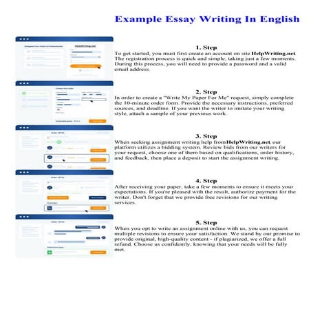 Example Essay Writing In English. Online assignment writing service.