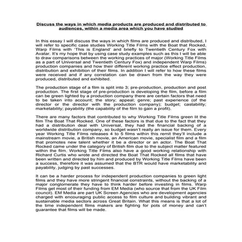 Example exam answer - not complete