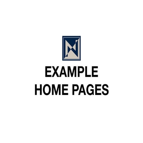 Example Home Pages in Canvas 