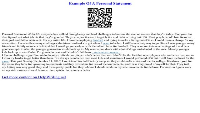 Military Personal Statement Examples | PPT