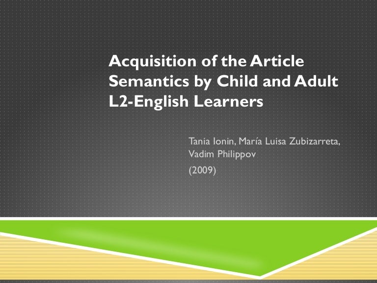 Example of article presentation