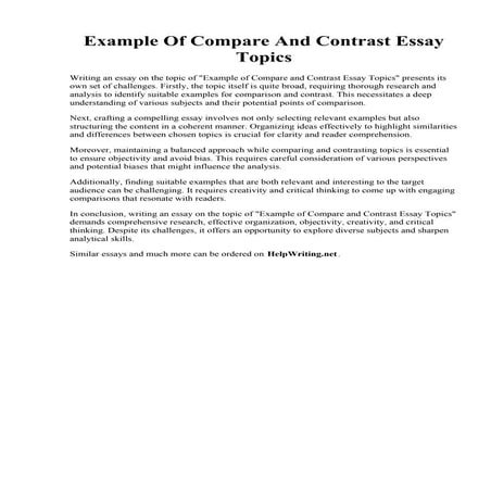 Example Of Compare And Contrast Essay Topics.pdf