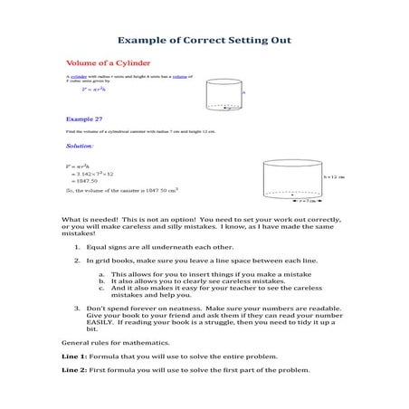 Example of correct setting out | PDF