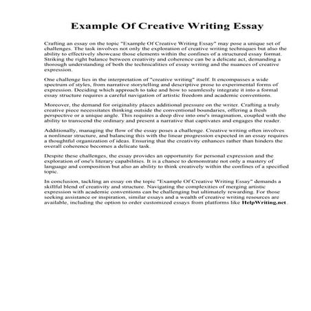 Example Of Creative Writing Essay.pdf