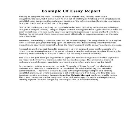 Sample Of Cause And Effect Essay | PDF
