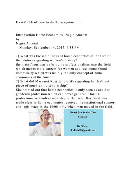 EXAMPLE of how to do the assignment Introduction Home Econo.docx