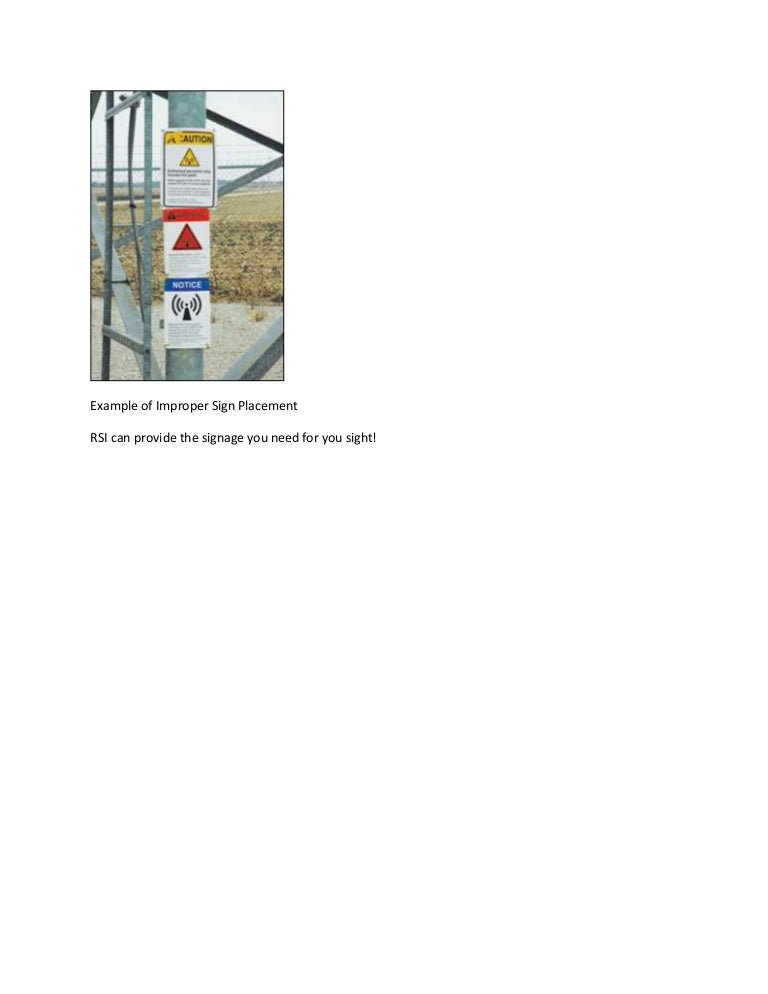 Example Of Improper Sign Placement