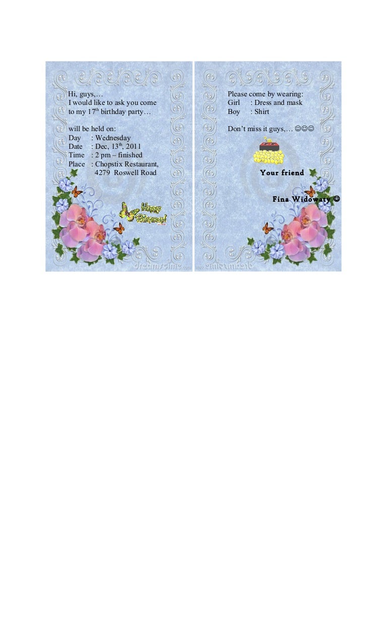 Example of invitation (3)