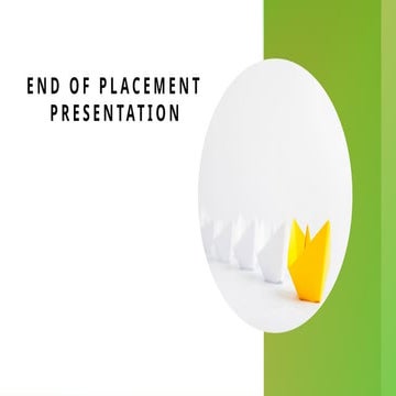 1. Leadership of placement presentation in