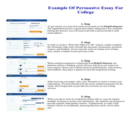 Example Of Persuasive Essay For College