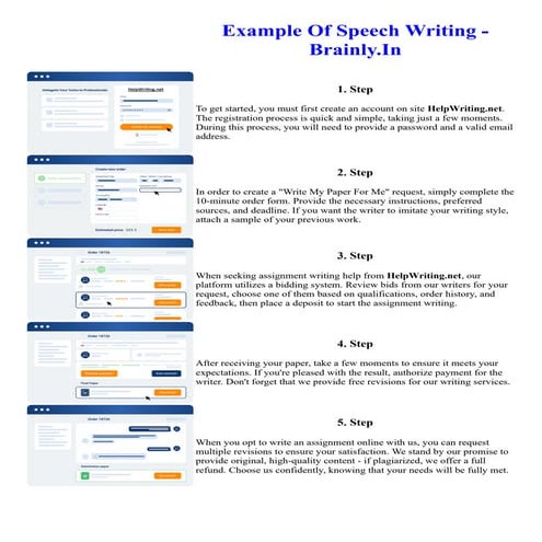 Example Of Speech Writing - Brainly.In