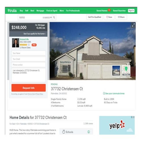 Example of Trulia featured property