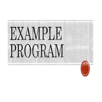 Example program | PPT