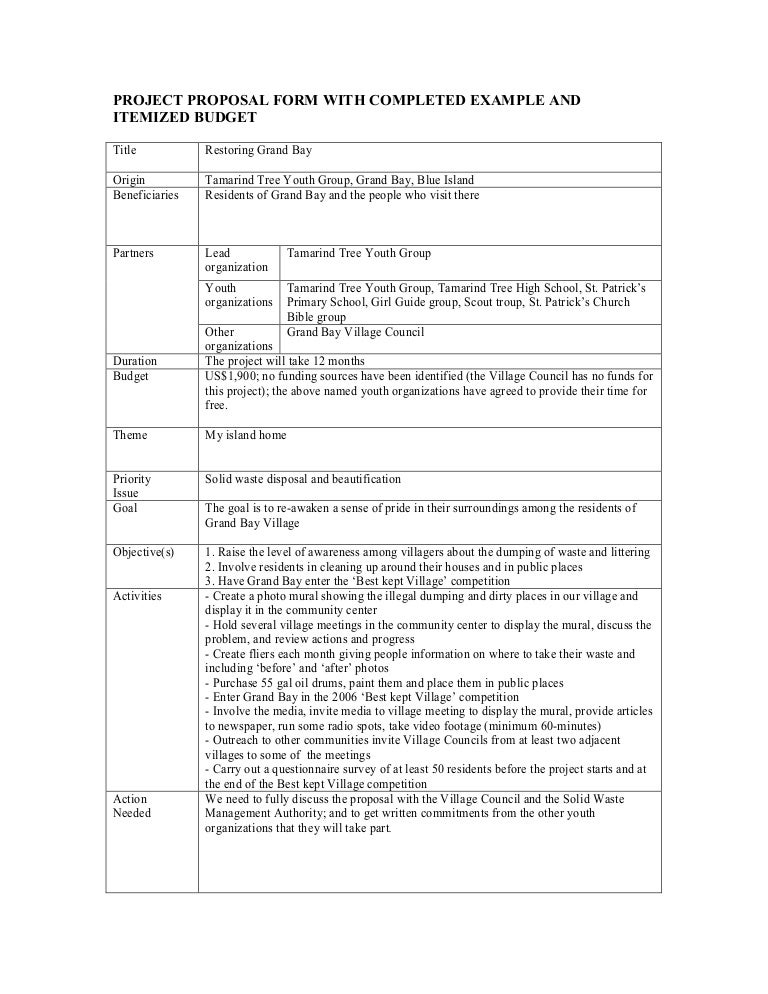 project proposal example