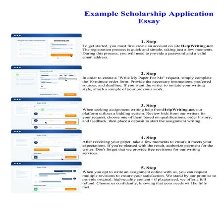 Example Scholarship Application Essay