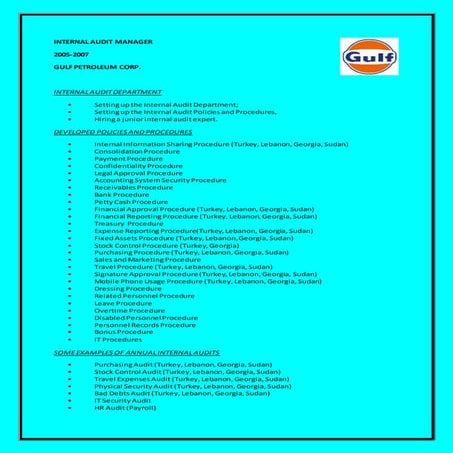 Examples of actual work performed in delta