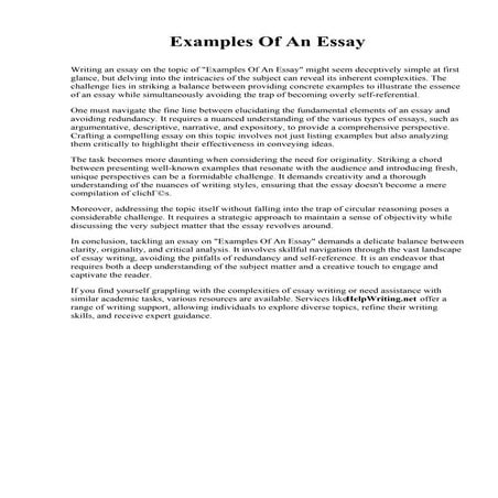 Examples Of An Essay. Borough of Manhattan Community College