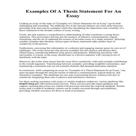 Examples Of A Thesis Statement For An Essay.pdf