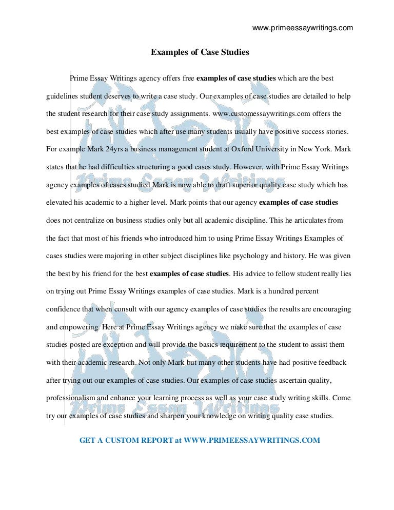 how to write a case study essay