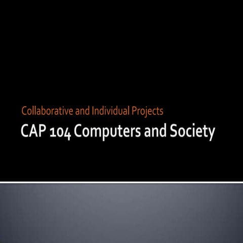 Examples of collaborative and individual projects