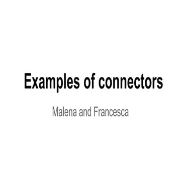 Examples of connectors | PPT