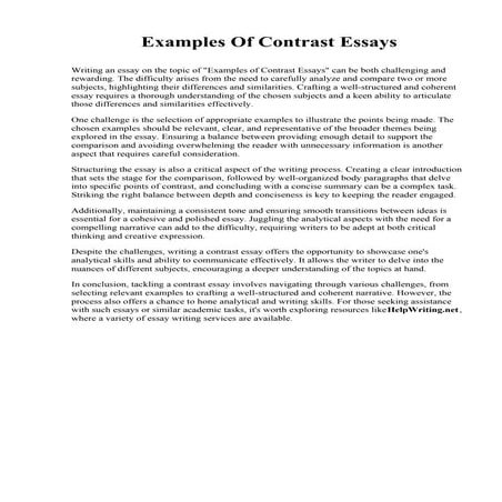 Examples Of Contrast Essays.pdf